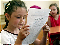 Žáci před tabulí