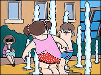 Kids in the Peace Gardens © Pete McKee