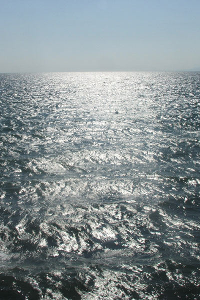 Santa Monica Pier, and the sea seems to go on for ages. M Aug 07