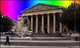 Rainbow sky over Victoria Rooms